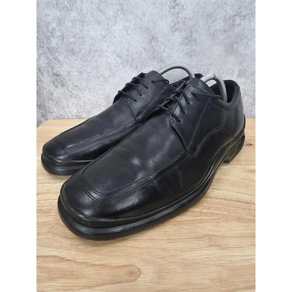Cole Haan Air Oxford Shoes Mens 10.5 M Black Leather Derby Dress Shoes Comfort